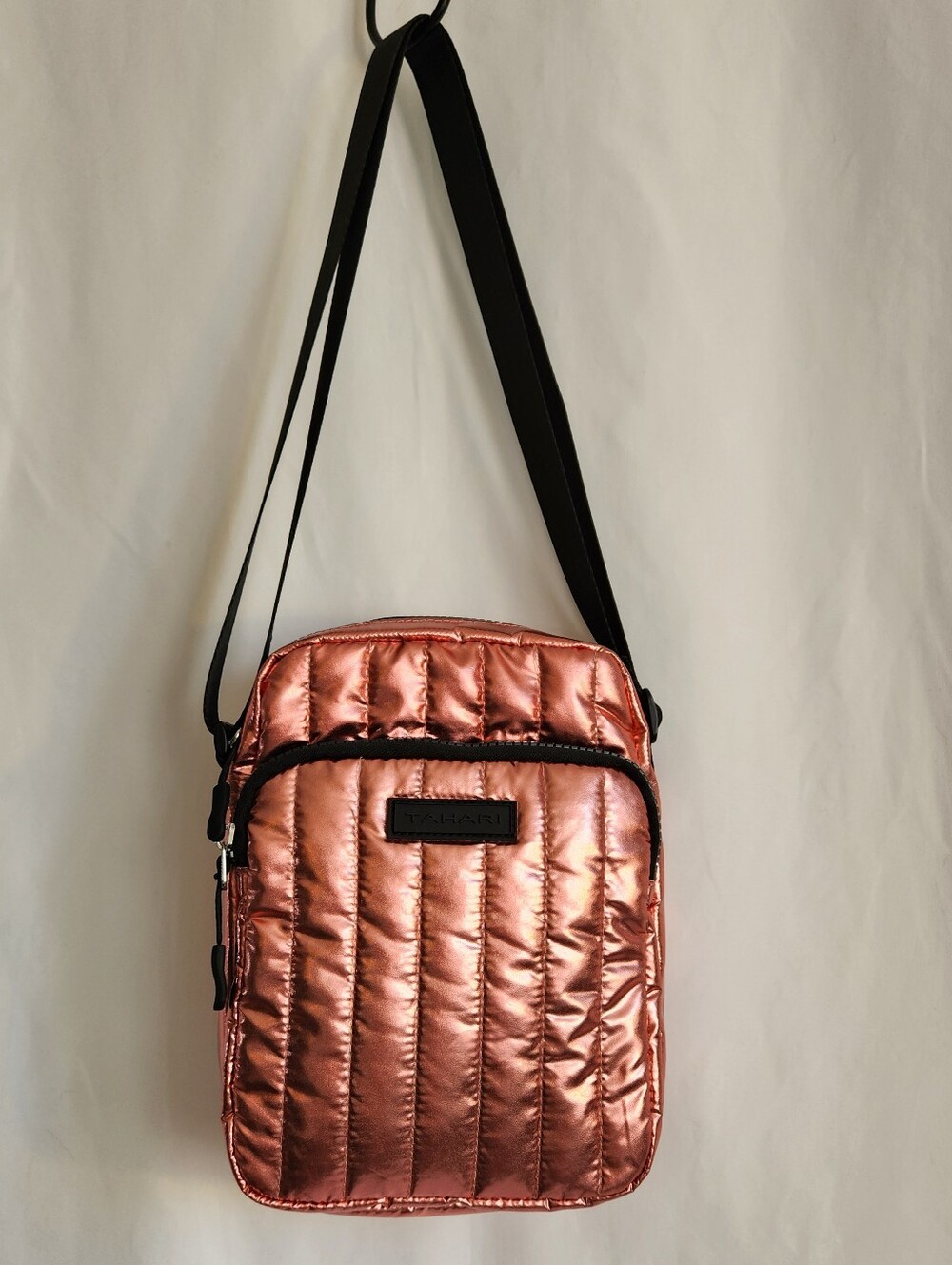 Metallic Rose-Quartz Quilted Crossbody Bag  Tahari